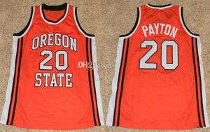 Oregon State Beavers University Gary Payton # 20 College Retro Basketball Jersey Men's Ed Custom de tous les maillots de nom