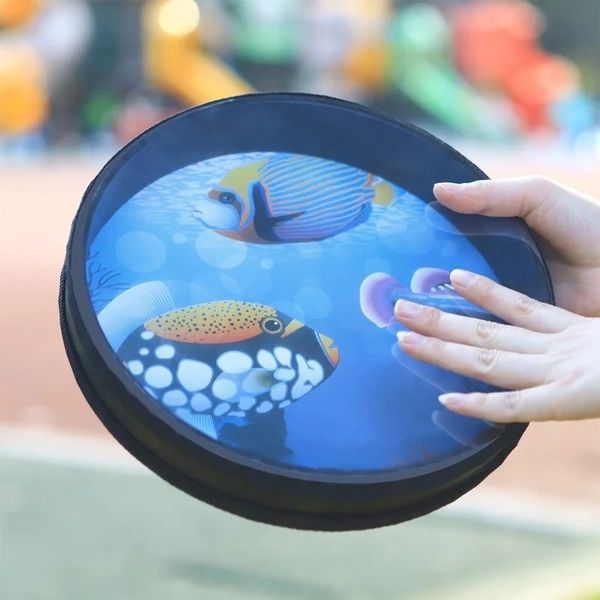 Orff's 10 pouces Wave Drum Ocean Drummer Drummer Drummer Drumming Fun Cartoon Underwater World Pattern