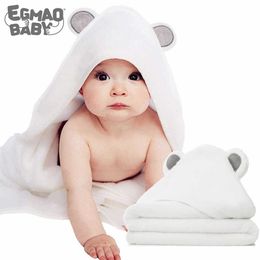 Baby Bamboe Hooded Baby Handdoek Ultra Zachte en Super Absorberende Badhanddoeken Washandje voor geboren, Baby's Peuters 210728
