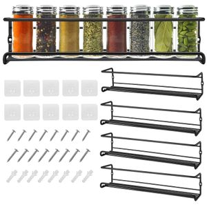 Organisatie 2/4 Stuks Wandmontage Keuken Organizer Beugel Houder Plank Stand Voor Kruidkruik Rek Kast Planken Keuken Accessoires