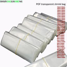 Organisatie 300 stks Kleine helder transparante krimpfolie Pakket Warmteafdichting POF Geschenkverpakking Opslag Plastic zakken Wedding Party Geschenkverpakking