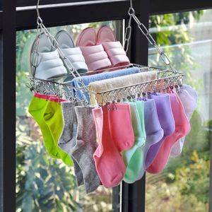 Organisation 36/45 Clips en acier inoxydable Launchage Drying Rack Rack Towel Bra Sous-vêtements Hangle Horme à linge à linge à linge