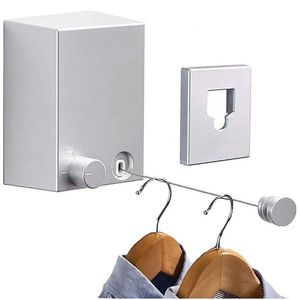 Organisatie 4m intrekbare waslijn Wallmounted indoor buiten wassen was kleding hanger wasserij drooglijn balkon onzichtbare drooglijnen