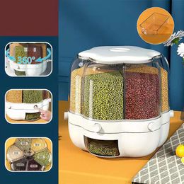 Organisation 6grid Gride Grille Grain Dispensateur Sceal Sereled Bodet Dry Food Container Round Riz Storage Tank Rangement Boîte