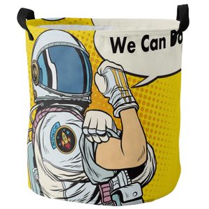 Organisation astronaute spatial jaune pliage de panier à linge Baskinage jouet organisateur de linge pour les paniers de rangement de vêtements sales