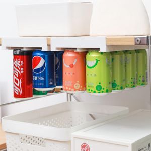 Organisation bière Soda canette de stockage support réfrigérateur glisser sous étagère pour canette de Soda boisson organisateur cuisine double rangée conteneur
