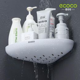 Organisatie Ecoco Badkameropslagplank Douche Snap Up hoekplank Shampoo Holder Holder Mand Schepper Wall Shees For Sheing Kitchen