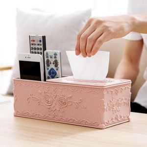 Organisation Meyjig Tissue Box Cover Home Car Bureau Organisateur de bureau Remote Makeuvré Makeup Cosmetic Rangement Boîte de rangement