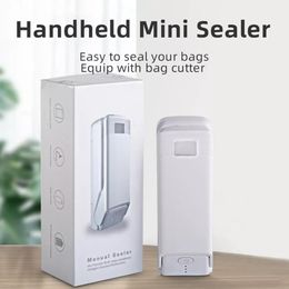 Machine à sceller les aliments en plastique, Mini thermoscelleuse pour aliments, chips, chauffage Portable, sac en plastique, Clip, sac à outils de cuisine, Usb