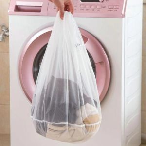 Organisation Sac à blanchissement en nylon Nettoyage à fermeture éclair à fermeture à glissière Nylon Bra Souswear Vêtements à laver Protection de machine à laver Sacs de mailles
