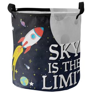 Univers d'organisation Space Univers Planet Rocket Starry Sky Dirty Laundry Panier de linge pliable Panier d'organisateur à domicile Panier de rangement de jouets pour enfants