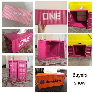 Organisatie Vintage Rechthoek Geopend Tissue Store Servetten doos Metaal Ijzer Container Case Holder Fashion Home Desktop Decoratie Accessoires