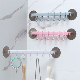 Organisator Haak Plastic badkamer SUCKER Vacuüm frame handdoek Dubbele verstelbare wandgereedschap Planken Flexibele kasthouder Hanger 220527