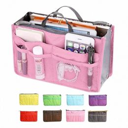 Organizador Insertar Bag Women Nyl Travel Insertar Bolso de bolso de bolso de bolso Grandeo grande MAQUILOR BAJA COSMÉTICA CARRE