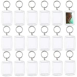 Organisateur Frame photo Clé Acrylique Cortes de clés transparents Transparent DIY HAGING RING INSTER INSERT SNAP RISPAGNE RECTANGE RECTANG