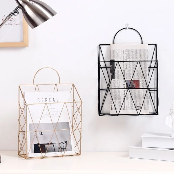 Organisateur Style Simple Subwall Art Deco Rack Journal Magazine Archives Basket Office Household Articles