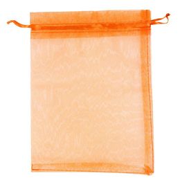 Bolsas de regalo de organza Bolsas de joyería Bolsas de dulces para fiestas de bodas de Navidad Color: Naranja Tamaño: 15 CM x 20 CM 25 piezas