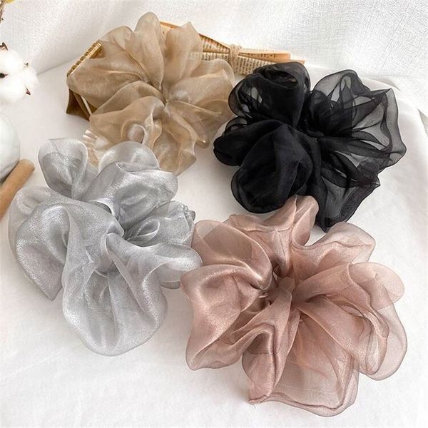 Organza Scrunchies Femmes Elastic Hair Band