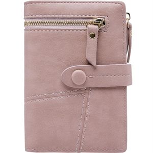 Conception originale RFID Blogage de petits portefeuilles compacts en cuir bifold portefeuille Mini sac à main