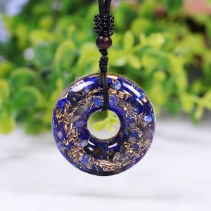 Orgon hanger lapis lazuli energie orgoniet donut ketting genezing chakra sieraden voor liefde communicatie en schoonheid x0707