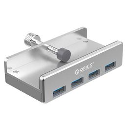 ORICO MH4PU Aluminium externe 4 poorten USB 3.0 Clip-type HUB voor desktop laptop Clip bereik 10-32mm met 150cm voedingskabel