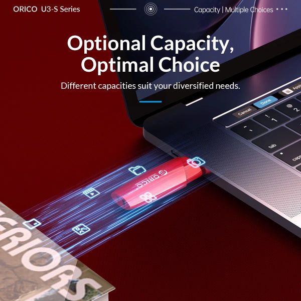 ORICO Nouvelle tendance USB3.0 Drives flash USB 32 Go 64 Go 128 Go 256 Go de stylo USB 3.0 Stick Pendrive Black Red pour stockage externe