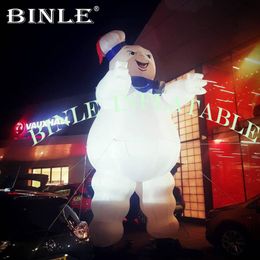 Oriënteer gigantische promotie Opblaasbare Stay Puft Marshmallow man verlichte ghostbusters Halloween karakter decoratie304D