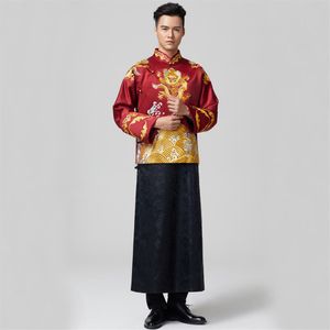 Oriental Element mâle Tang Costume Robe de mariage chinois marié Costume de mariage traditionnel chinois le marié Robe Veste Robe3121