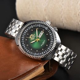 Orients Horloges voor Mannen 2023 Heren Horloges Drie naalden Quartz Horloge Hoge Kwaliteit Top Luxe Merk designer Klok Stalen Riem Mode Dubbele kalenderfunctie