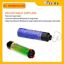 Origin Wegwerp DTL-apparaat Feemo Cannon Big Puff Wegwerp Vape Pen E-sigaret bladerdeeg 12000 10000 18ML voorgevulde bladerdeeg 10K vapes type-c kabel opladen met 0,5 ohm oplaadbaar