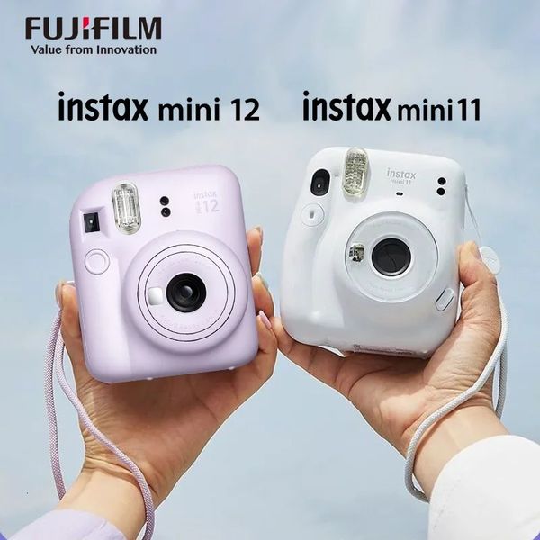 Origine Fujifilm Instax Mini 11 Appareil photo instantané 12 PinkBlueGrayWhitePurple avec Film Po Paper 240106