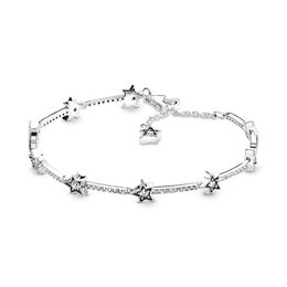 Origina Bracciale in argento sterling 925 con stelle Bracciale con perline adatto Gioielli fai da te in Europa 240104