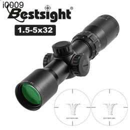 Original 1,5-5x32 Tactical Optic Hunting Scopes Digital différenciation RifleScope Tactiquement Rifle Sight with Flip Cover