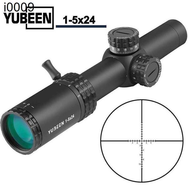 Original 1-5x24 Yubeen Hunting Rifle Scope Tactical Optical Sight AirSoft Air Hunt Compact Scopes AR15