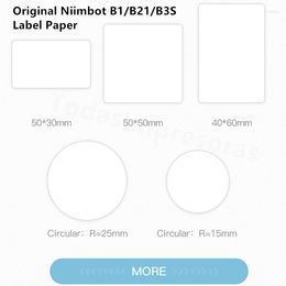 Originele 10 Roll Niimbot B21 B1 B3S B203 Thermische Labelprinter Papier Waterdicht Outdoor Indoor Sticker Papel Termico