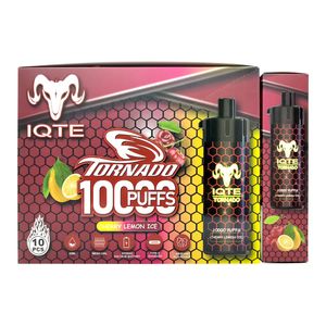 100% Original IQTE 10000 PUFFS 2% E Cigarettes 850mah Dispositif prérempli vape jetable Autorisé 10 saveurs