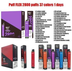 Original 100% QST Puff Flex 2800 E Cigarettes 5% Envoyer de USA Warehouse 8ml 850mAh ZLQ Bar 8000 16ML Vape Disposable Autorisé 37 saveurs