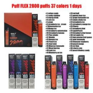 Original 100% QST Puff Flex 2800 Puff 2800 Vape E Cigarettes Vape Deechable Pods Vapes Devices Kits 850mAh Batterie Prépilée 8 ml