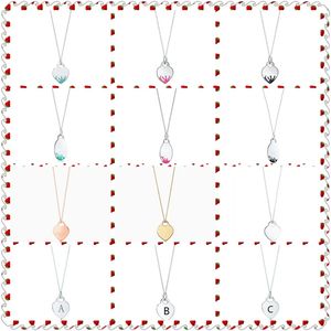 Originele 100% S925 Sterling Zilver Spray Heartegg-Shape Hanger Ketting Dames High-End Sieraden WesternStyle Q0531