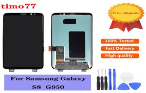 Panneaux d'écran LCD d'origine 100 Affichage de la pièce de remplacement du numériseur à écran tactile pour Samsung Galaxy S8 G950 G950A G950F G950T G950V7418571