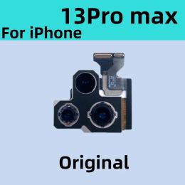 Original 100% travaillant sans caméra arrière arrière répartie pour iPhone11 12 13 Mini 14 plus 14pro maxwith module flash capteur de capteur flexible