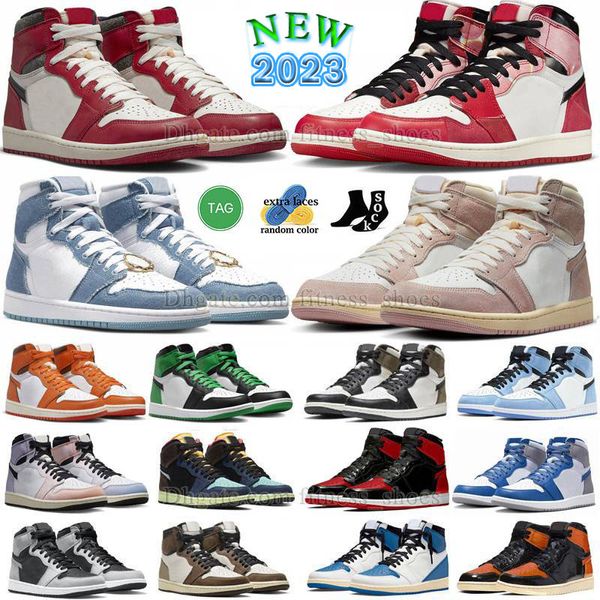 Zapatillas de baloncesto Jumpman 1 originales 1s Nex Chapter Spider-Verse Chicago Lost and Found Wash Black Pink Craft UNC Toe Reverse Laney Jump Man J1 Mid Lakers Sneaker Dhgate