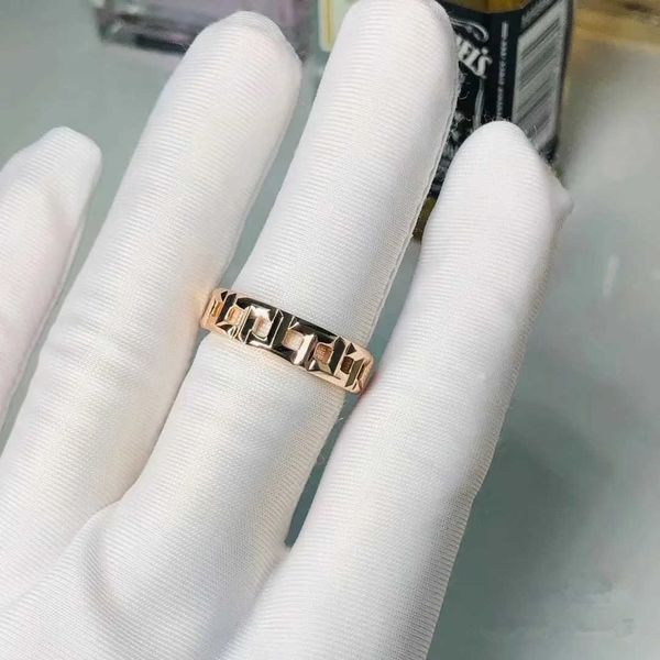 Original 1to1 Logo de la marca Anillos de mujer de alta calidad S925 Plata de ley Tiffany índice dedo ahuecado anillo femenino diseñador de moda marca anillo joyería