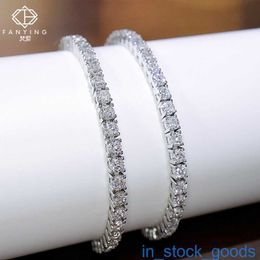 Bracelets de simulation Vanclef Bracelet en argent pur en argent pur argent pur argent Pure Platef Fourt diamant diamant diamant les bracelets en argent pur