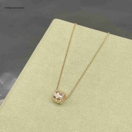 Originele 1to1 Van CA vier hoge versie klavertje caleidoscoop ketting voor vrouwen met ruwe taille en met diamanten bezaaide sleutelbeenketting internet beroemdheid l1K6C