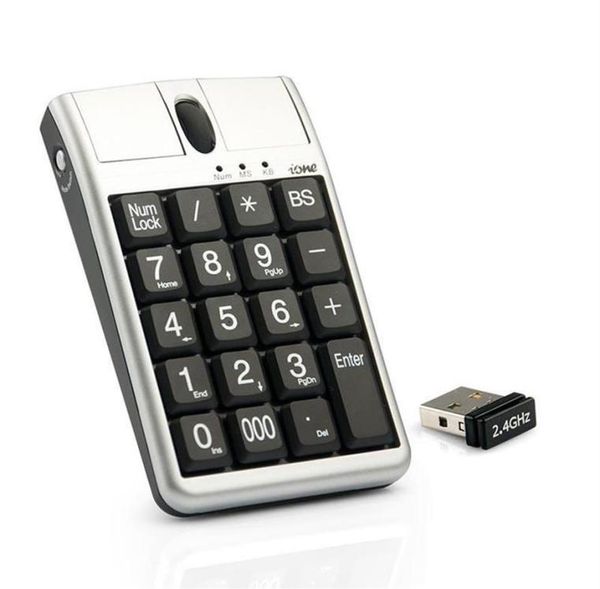 Ratón óptico iOne Scorpius N4 original 2 en teclado USB con cable 19 teclado numérico con ratón y rueda de desplazamiento para entrada rápida de datos13025974