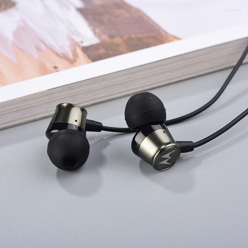 Écouteurs d'origine 3.5mm Jack Bass pour Motorola Moto G7 G6 Play G5 G3 E4 Plus écouteurs de contrôle de fil intra-auriculaires avec microphone