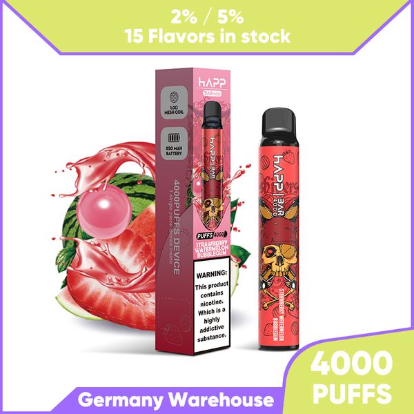 Original 3000 Puffs Vapes desechable 2% 5% Dispositif de stylo vape jetable Kits de cigarettes électroniques 8ML Capacité 1000mAh Batterie Barres pré-remplies