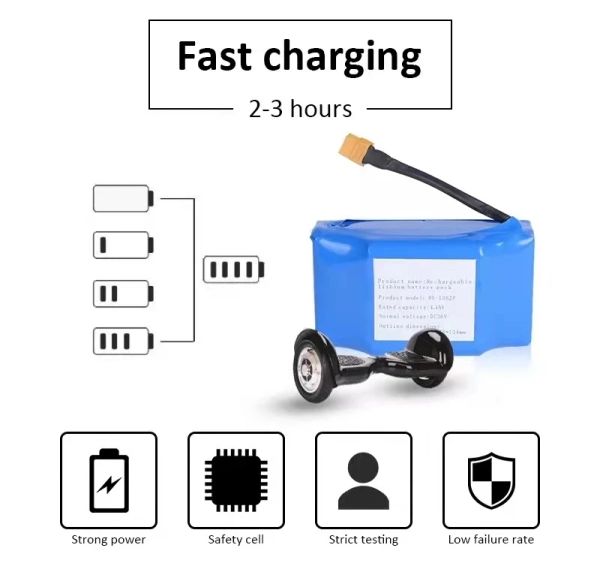 36V 4.4AH Batería de litio recargable 10S2P 4400MAH 18650 baterías de scooter auto equilibrio eléctrico