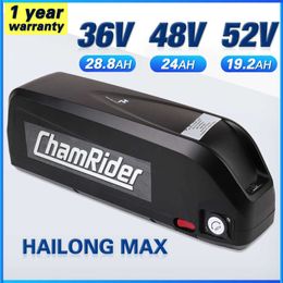 Batterie d'origine 48V 36V 52V eBike 48V 20ah Hailong Max 21700 cellules pack 500W 750W 1000W batterie lithium-ion de vélo électrique